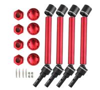 rc DriveShafts Compatible With Traxxas For MAXX For WideMaxx 1/10 RC Car Upgrade Parts Accessories 4pcs Extended Drive Shaft CVD(Red)