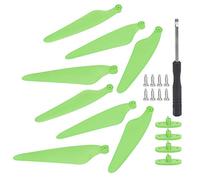 RC Drone Propeller Replacement Strong Durable Lightweight Propellers for Hubsan H117S Zino Zinoipro 2 Pairs 8pcs Red Green Plastic (Green)