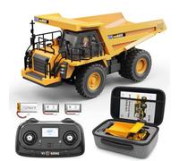 RC Dump Truck for Adults 1:50, Lead Screw, Metal Bed, 2.4GHz Remote Control | Fully Proportional Control, Independent Wheel Suspension, LED & Sound,Construction vehicle team,for Adults, and Kids Ages 6+