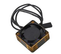 RC Electric Motor Cooling Fan, 25x25mm Brushless Motor ESC Cooling Fan Aluminium Alloy ESC Motor Cooling Fan for RC Car (Gold)