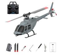 RC ERA A60 Helicopter for Adults, 1/42 Scale 2.4G 6CH Bell 206 Flapless Remote Control Helicopter, 6G Stunt RC Aircraft with Altitude Hold & One-Key Take Off/Landing