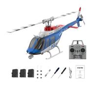 RC ERA C138PRO Bell 206 Upgraded 6CH Single Rotor RC Helicopter with 3D Stunt Flight One-Touch Takeoff/Landing, 6-Axis Gyro 2.4G Flybarless Brushless for Adults Beginners (RTF)