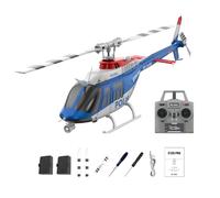 RC ERA C138PRO Bell 206 Upgraded 6CH Single Rotor RC Helicopter with 3D Stunt Flight One-Touch Takeoff/Landing, 6-Axis Gyro 2.4G Flybarless Brushless for Adults Beginners (RTF)