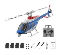 RC ERA C138PRO Bell 206 Upgraded 6CH Single Rotor RC Helicopter with 3D Stunt Flight One-Touch Takeoff/Landing, 6-Axis Gyro 2.4G Flybarless Brushless for Adults Beginners (RTF)