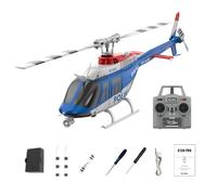 RC ERA C138PRO Bell 206 Upgraded 6CH Single Rotor RC Helicopter with 3D Stunt Flight One-Touch Takeoff/Landing, 6-Axis Gyro 2.4G Flybarless Brushless for Adults Beginners (RTF)