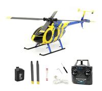 RC ERA C184 MD500 100 Size RC Helicopter with One Key Takeoff/Landing, 2.4G 4CH 6-Axis Gyro Remote Control Helicopter with Altitude Hold, Optical Flow Positioning & Upgraded Transmitter - RTF