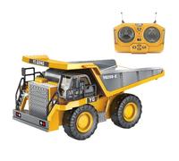 RC Excavator Dump Truck - Remote Control with Lights, Metal Construction with Sounds, Rechargeable Battery with Power, Kids Toy Set, for Boys, 8.3 * 5 * 4inches
