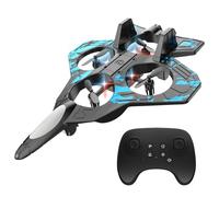 RC Fighter Jet, High-Speed Flip Jet Pro Plane with 360° Flips & LED Lights, Foam Remote Control Planes Toy, for Kids Adult Beginners (New-Blue)