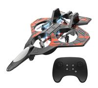 RC Fighter Jet, High-Speed Flip Jet Pro Plane with 360° Flips & LED Lights, Foam Remote Control Planes Toy, for Kids Adult Beginners (New-Red)