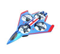 RC Fighter Model Airplane Toy, RC Airplane, Plastic Glider Drone Remote Control Airplane with 360° Flips, Easy to Fly Toy for Kids Adults Gifts (Blue)