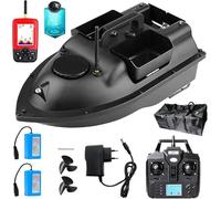 RC Fishing Bait Boat with GPS and Fishing Finder, Double Motor, 500m Wireless Remote Control, Includes 3 Catapult Bait Guards and 16 Fishing Place Marking