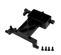 RC Fixed Servo Mount Bracket, Aluminum Alloy Servo Fixed Bracket for SCX6 1/6, Durable Lightweight Servo Mounting Bracket with Screws for RC Car Accessories (Black)