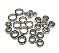 Rc Flange Bearings For Traxxas For TRX4 For Sport 1/10 24Pc Only Front Rear Axle Bearings Kit Deep Groove Black Rubber Sealed Pre Greased Steel Car