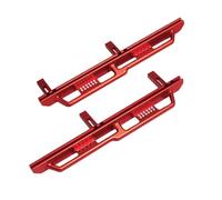 Rc Frame Chassis For Axial SCX6 For JLU For Wrangler 4WD 1/6 2Pcs CNC Aluminum Rails Pedal Side Step Board RC Crawler Car Upgrade Parts Replacement(Red)