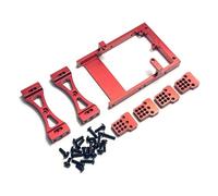 Rc Frame Chassis For WPL C14 C24 B14 B24 1/16 Metal Servo Mount Bracket Beam Crossbeam Shock Mount RC Car Kit(Red)