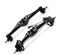 RC Frame Components For Axial For Capra 1.9 For Unlimited Trail For Buggy For UTB Currie F9 Upgrade For 1/10 Scx10iii 2pcs Aluminum Alloy Front Rear Axle RC Crawler Car(Black)