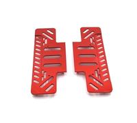 Rc Frame Plate For MN For MN128 MN86 G500 1/12 Metal Foot Pedals Remote Control Car Tracked Vehicles Parts Accessories Upgrades Replacement(Red)