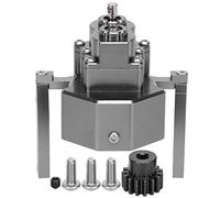 RC Front Gearbox, 1/10 RC Crawler Gearbox, Metal Chassis Frame with 313mm Wheelbase, Lower and Rear Shock Absorption Design for Wrangler Hard Shell, Easy to Install Replacement Par (Ti Color)