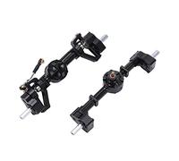 RC Front Rear Axle, 2pcs RC Axles Complete Set Compatible with WPL B14 B24 C14 C24 C34 C44 WPL FY 1/16 RC Car Upgrade Parts, Metal Front & Rear Axle Assembly Gearbox Set with Mounting Screws
