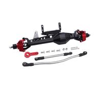RC front rear axle Compatible With Axial For SCX10 III AXI03007 1/10 RC Crawler Car Upgrade Parts Modification Spare CNC Front Rear Straight Axles Set(Black,Front)
