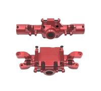 RC front rear axle Compatible With HB ZP1001 ZP1002 ZP1003 ZP1004 1/10 RC Car Upgrade Parts Modification Accessories 2Pcs Front Rear Axle Bridge(Red,1set)