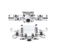 RC front rear axle Compatible With HB ZP1001 ZP1002 ZP1003 ZP1004 1/10 RC Car Upgrade Parts Modification Accessories 2Pcs Front Rear Axle Bridge(Silver,1set)
