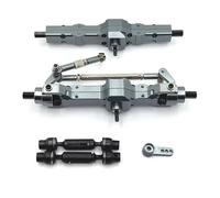 RC front rear axle Compatible With WPL 1/10 C74 C14 C24 C34 C54 B14 B24 1/16 RC Car Upgrade Parts Accessories Metal Front Rear Axle Drive Shaft Servo Arm Set(Grey)