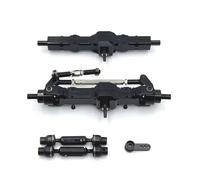 RC front rear axle Compatible With WPL 1/10 C74 C14 C24 C34 C54 B14 B24 1/16 RC Car Upgrade Parts Metal Front Rear Axle Drive Shaft Servo Arm Set(Black)