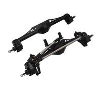 RC Front Rear Axles Set For Axial For Capra 1.9 For Unlimited Trail For Buggy For UTB Currie F9 1/10 Aluminum Alloy Front And Rear Portal Axle RC Car(Black,Set)