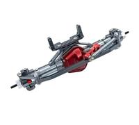 RC Front Rear Axles Set For Axial For SCX10 D90 For Rock 1/10 Metal CNC Front Rear Axle With Servo Base Upgrade Parts RC Crawler Car Model Accessory(Gray,Front)