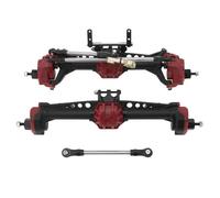 RC Front Rear Axles Set For Axial For SCX10 I II 1/10 For RACING Nylon Axles Front Rear Portal Axles RC Crawler Upgrade Pasrts(Red)