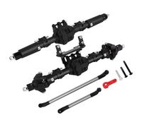 RC Front Rear Axles Set For Axial For SCX10 II 90046 90047 1/10 Plastic Housing Front Rear Differential Axle With Servo Mount RC Crawler Car Upgrade Parts