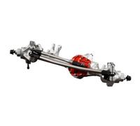 RC Front Rear Axles Set For Axial For SCX10 II VS4-10 1/10 Aluminum HD44 Offset Straight Axle Set RC For Rock Crawler Parts Machined Piece Construction(Silver,Front)