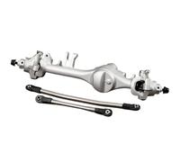 RC Front Rear Axles Set For Axial For SCX10 II VS4-10 Machined Aluminum F10T Straight Axle Set Clear Black All Inclusive Axle Assembly(Silver,Front)