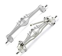 RC Front Rear Axles Set For Axial For Scx10 Iii For Capra 1.9 For Unlimited Trail For Buggy For UTB For Currie F9 1/10 2pcs Aluminum Alloy Front Rear Axle(Silver)