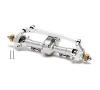 RC Front Rear Axles Set For Axial For SCX24 90081 C10 B-17 1967 2019 For Wrangler 1/24 Front Rear Axle Set Alloy Casting Complete Edition Model(Silver,Front)