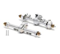 RC Front Rear Axles Set For Axial For SCX24 90081 C10 B-17 1967 2019 For Wrangler 1/24 RC Complete Edition Front Rear Axle(Silver,Set)
