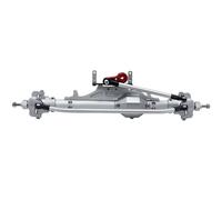 RC Front Rear Axles Set For Axial For Wraith 90018 RR10 For Capra 1.9 For UTB 1/10 RC Car CNC Aluminum Complete Front & Rear Axle With Tie Rod Servo Mount(Silver,Front Axle)