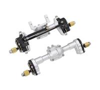RC Front Rear Axles Set For FMS For FCX24 Power Wagon K5 For FCX18 For LC80 1/24 1/18 Aluminum Front Rear Portal Axle Complete Set Brass Cover RC Crawler