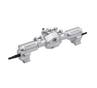 RC Front Rear Axles Set For Redcat For Ascent-18 1/18 CNC Aluminum Front Rear Portal Axle Complete Axles Set With Servo Mount RC Crawler Upgrade(Silver,Rear)