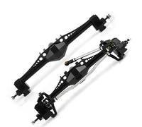 RC Front Rear Axles Set For Scx10 For Axial For Capra 1.9 For Unlimited Trail For Buggy For UTB For Currie F9 1/10 2pcs Aluminum Alloy Front Rear Axle RC Crawler(Black)