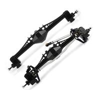 RC Front Rear Axles Set For Scx10 Lll For Axial For Capra 1.9 For Unlimited Trail For Buggy For Currie F9 1/10 Front Rear Axle Aluminum Alloy Upgrade RC Crawler(Black)