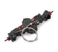 RC Front Rear Axles Set For Tamiya 1/14 CNC Metal Alloy Front Rear Medium Differential Axle Built-In Gear RC Trailer Tractor Truck Upgrade Parts(Front)