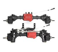 RC Front Rear Axles Set For TRX-4 For Defender For Bronco 1/10 Front Rear Portal Axle Complete Nylon With Differential Lock Kit RC Car Crawler