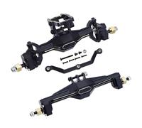 RC Front Rear Axles Set For TRX4-M 1/18 Brass Black Front Rear Portal Axle Upgrade Ground Clearance 5.5MM Metal Parts Repair RC Crawler(1set)