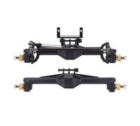 RC Front Rear Axles Set For TRX4M 1/18 +10mm Diamond CNC Brass Portal Axles With Lay Down Servo Mount Links RC Crawler Axle Upgrade Parts