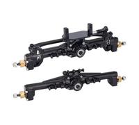 RC Front Rear Axles Set For TRX4M 1/18 Brass CNC Widen Portal Axles 10mm With Lay Down Servo Mount Links RC Crawler Car Upgrade Parts Model