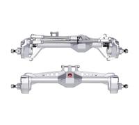 RC Front Rear Axles Set For Vanquish VS4-10 For Phoenix F10 For LCG 1/10 DIY Upgrade Parts Front And Rear Aluminum Portal Axle Complete Set RC Crawler For Chassis(Silver,Set)