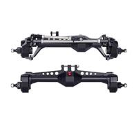 RC Front Rear Axles Set For Vanquish VS4-10 For Phoenix F10 For LCG 1/10 Machined Aluminum Front And Rear Portal Axle Chassis Upgrade Parts RC Crawler(Black,1set)