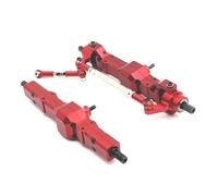 RC Front Rear Bridge Compatible With WPL C14 C24 B14 B24 B16 B36 1/16 Remote Control Car Upgrades Parts Accessories Aluminum Front Rear Axles(Red)